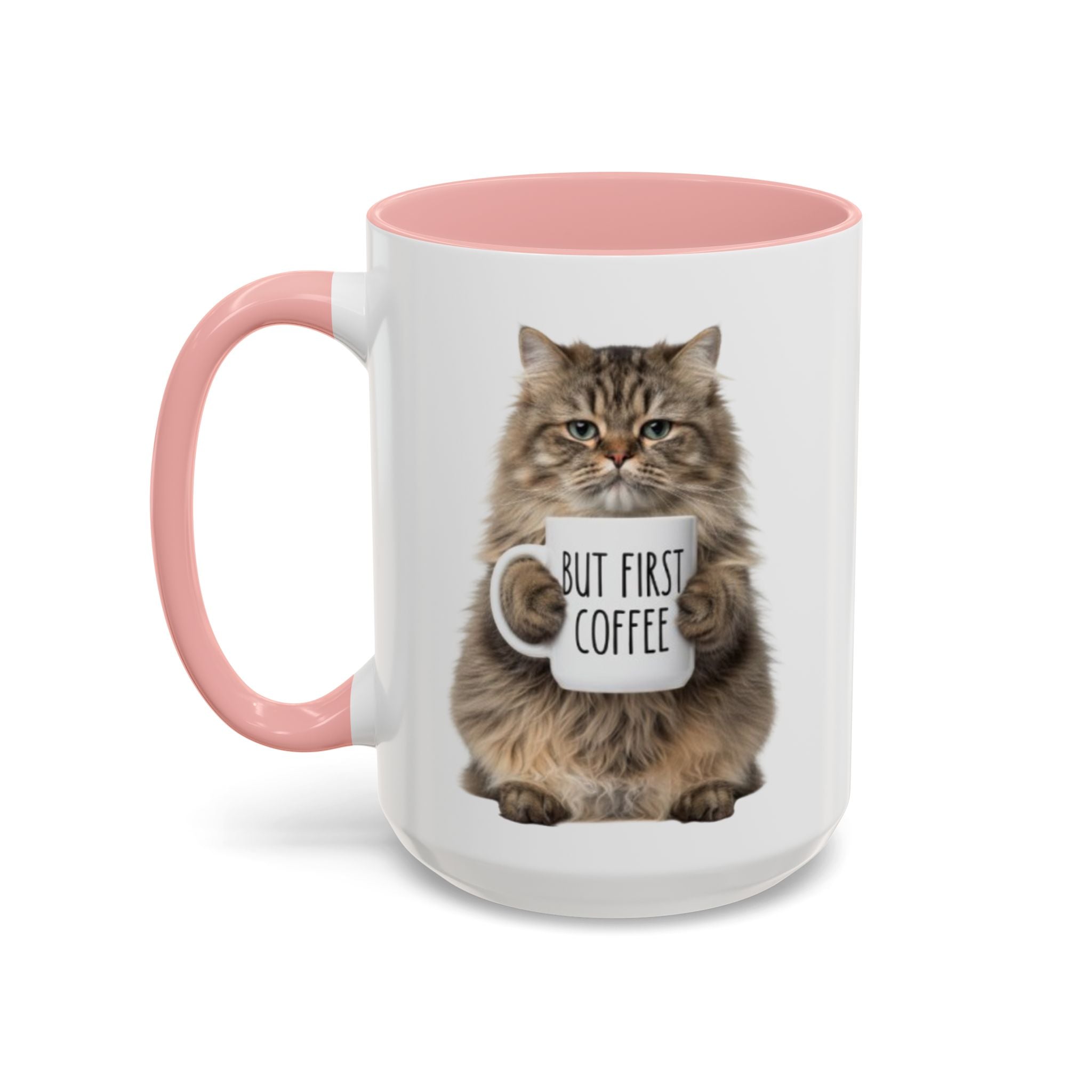 Kedi Kahve Kupası - Tüylü Kedi 'Ama önce kahve' temalı kupa (11/15oz) uygun fiyatlı hediye