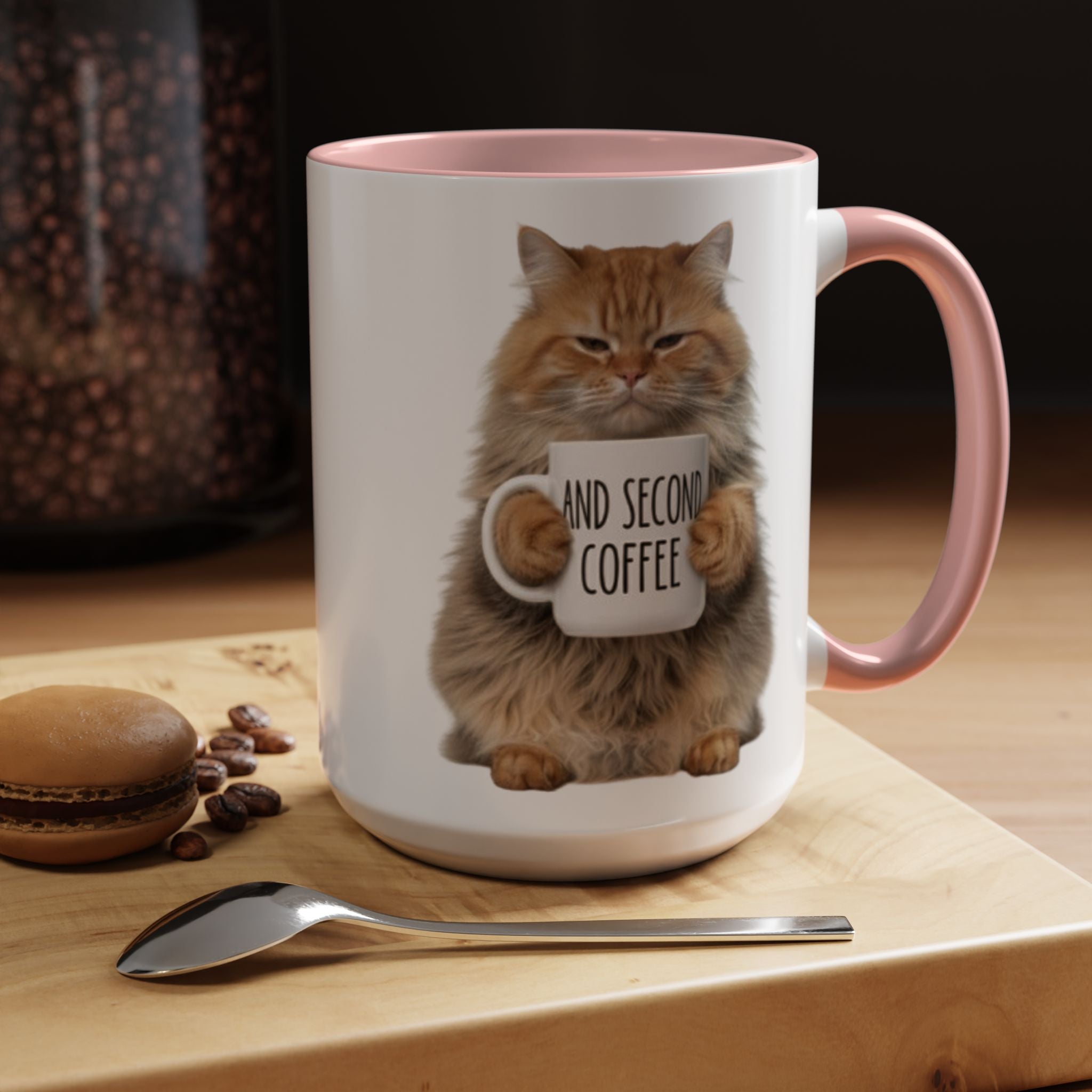 Kedi Kahve Kupası - Tüylü Kedi 'Ama önce kahve' temalı kupa (11/15oz) uygun fiyatlı hediye