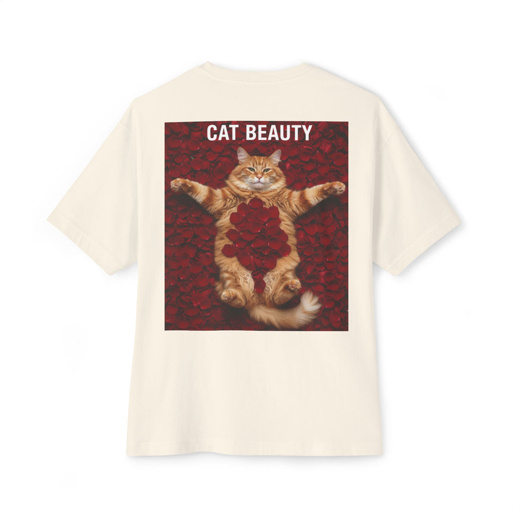 Unisex Cringe Kedi Tişörtü Büyük Boy | Sade Kutu Tişört, Minimal Yuvarlak Yakalı Gömlek, Kadına Hediye, Havalı Gömlek