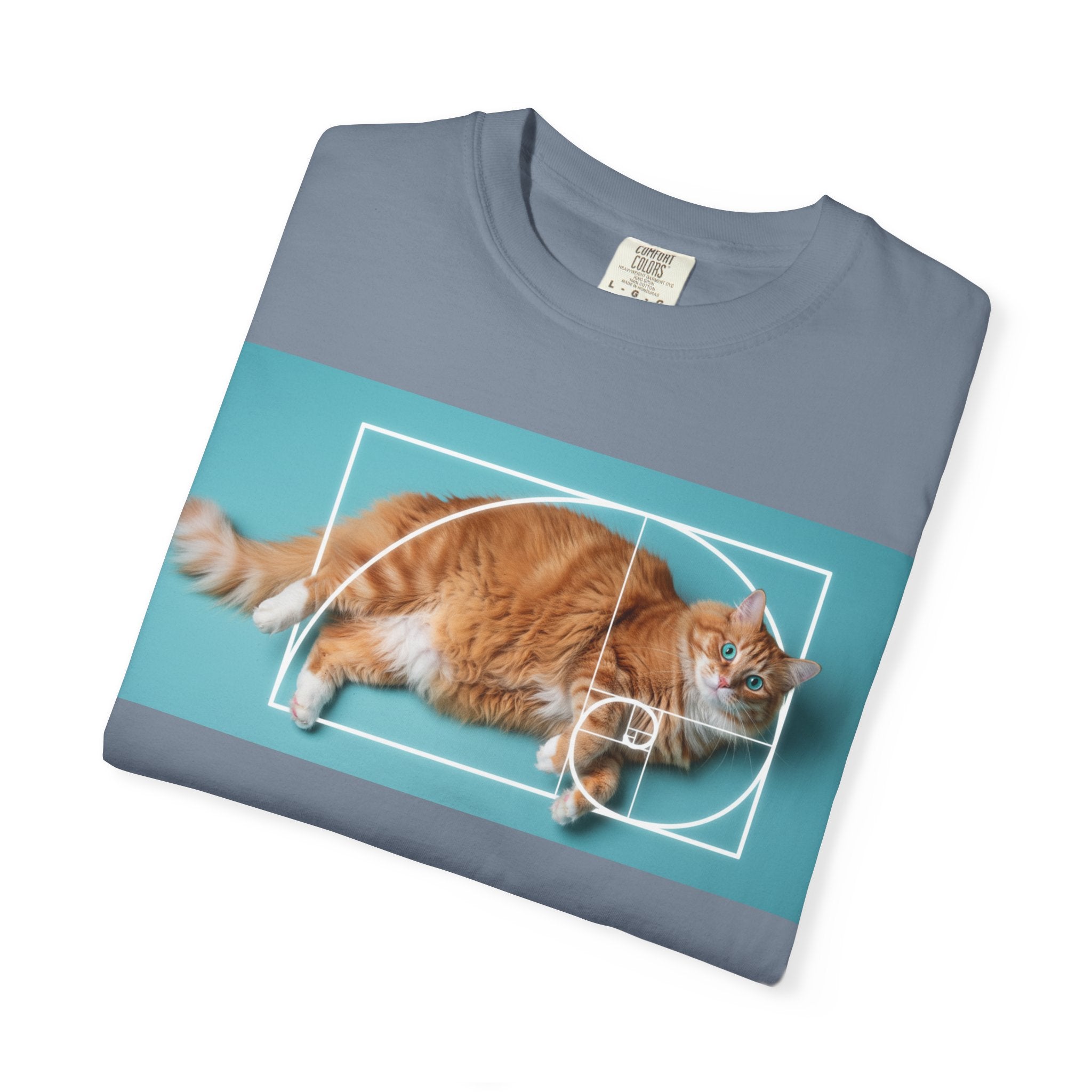 Unisex Comfort Colors® Altın Oran Kedi Tişörtü | Yumuşak Pamuklu Unisex Sokak Estetiği