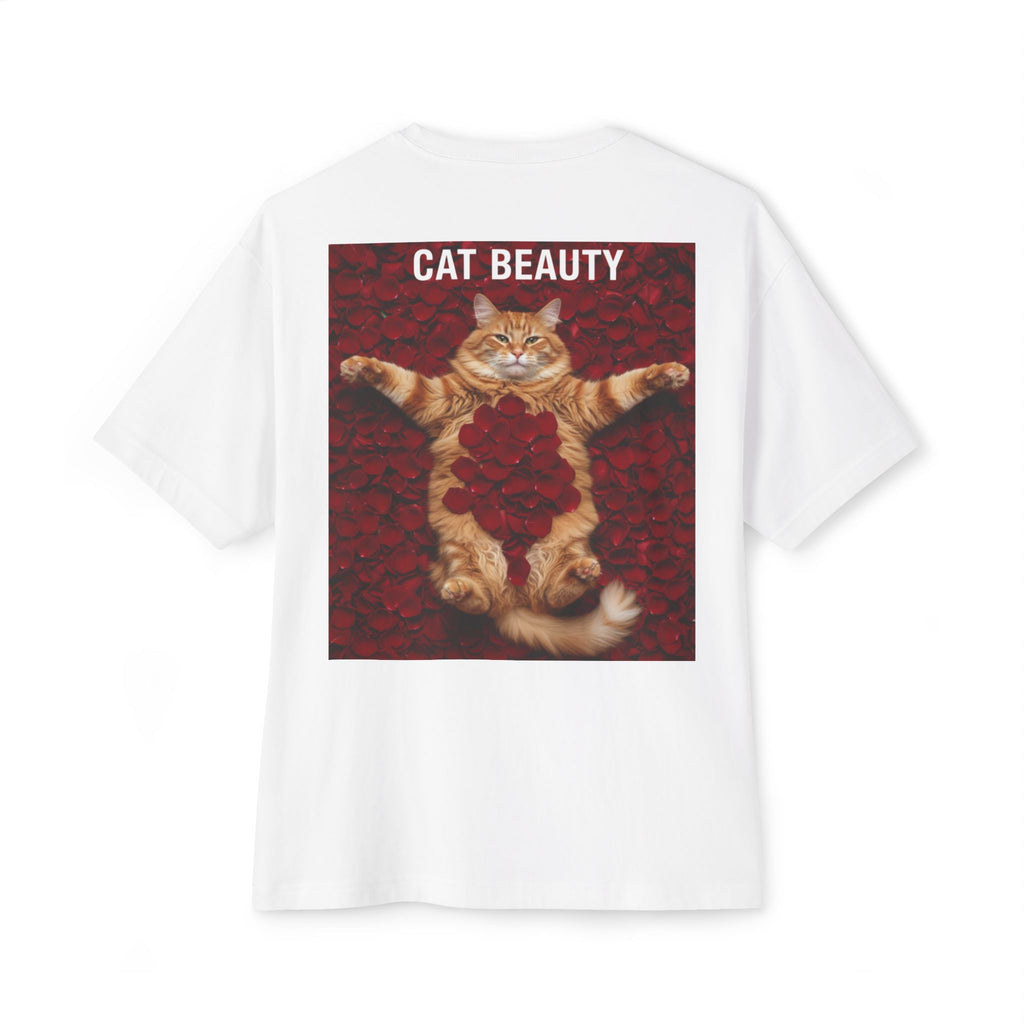 Unisex Cringe Kedi Tişörtü Büyük Boy | Sade Kutu Tişört, Minimal Yuvarlak Yakalı Gömlek, Kadına Hediye, Havalı Gömlek