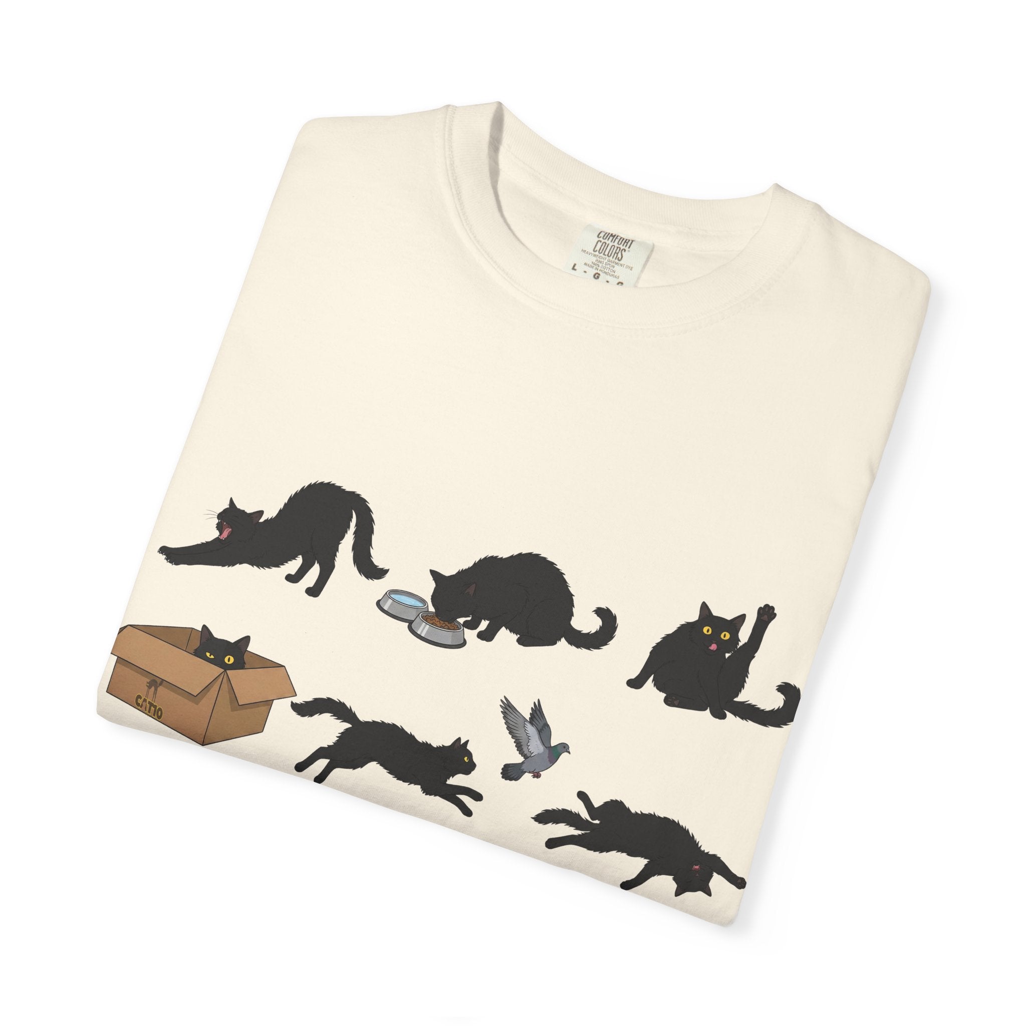 Unisex Kedi Günlük Rutinleri Rahat Renkli tişört Kedi Anne Baba Hediye Komik Mutlu Kedi Alt Tişört Sevimli Evcil Hayvan Sever Hediyesi Babalar Günü Anneler Günü Kedi hediyesi