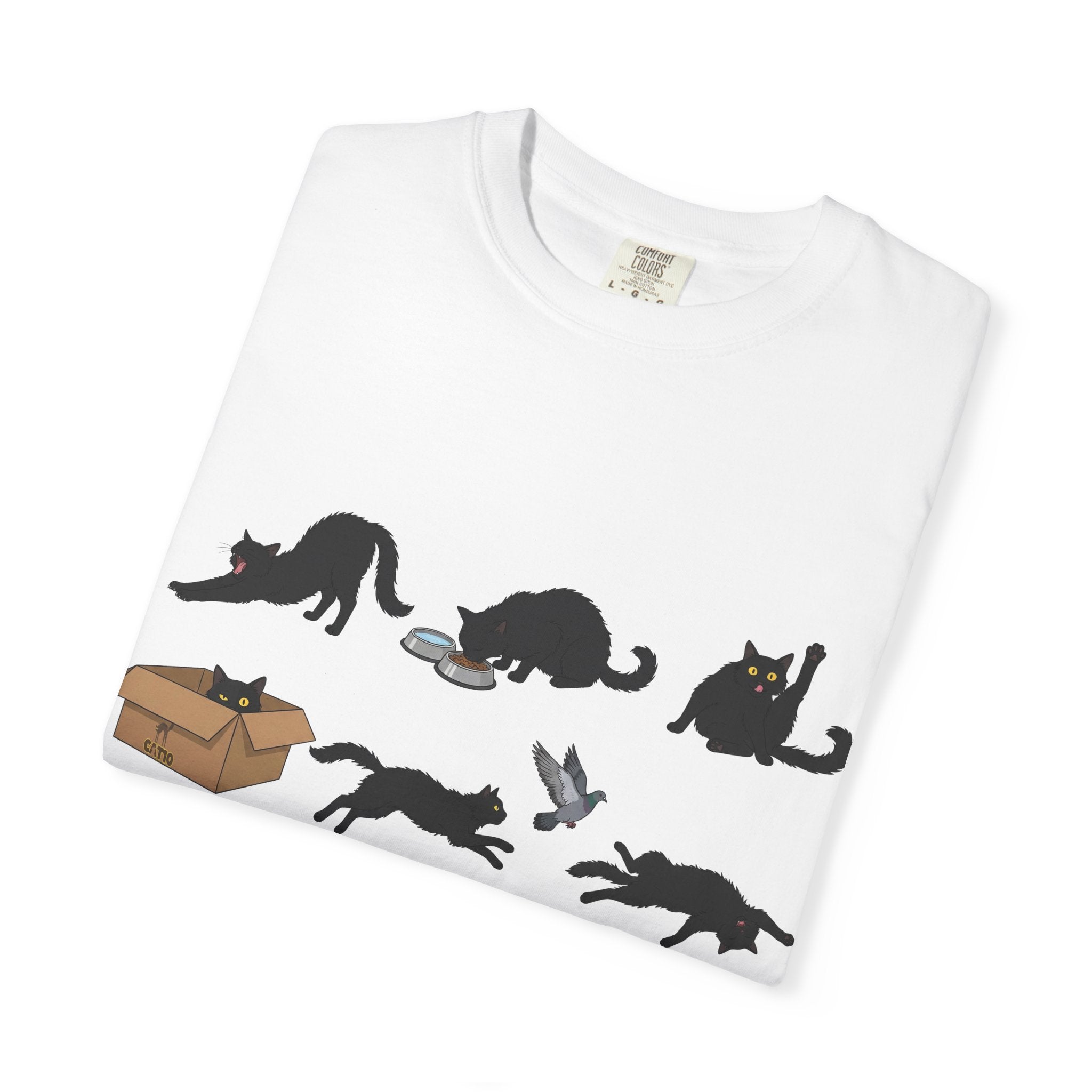 Unisex Kedi Günlük Rutinleri Rahat Renkli tişört Kedi Anne Baba Hediye Komik Mutlu Kedi Alt Tişört Sevimli Evcil Hayvan Sever Hediyesi Babalar Günü Anneler Günü Kedi hediyesi